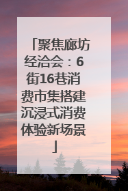 聚焦廊坊经洽会：6街16巷消费市集搭建沉浸式消费体验新场景